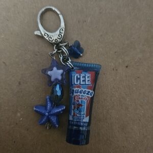 Blue icee candy tube charm